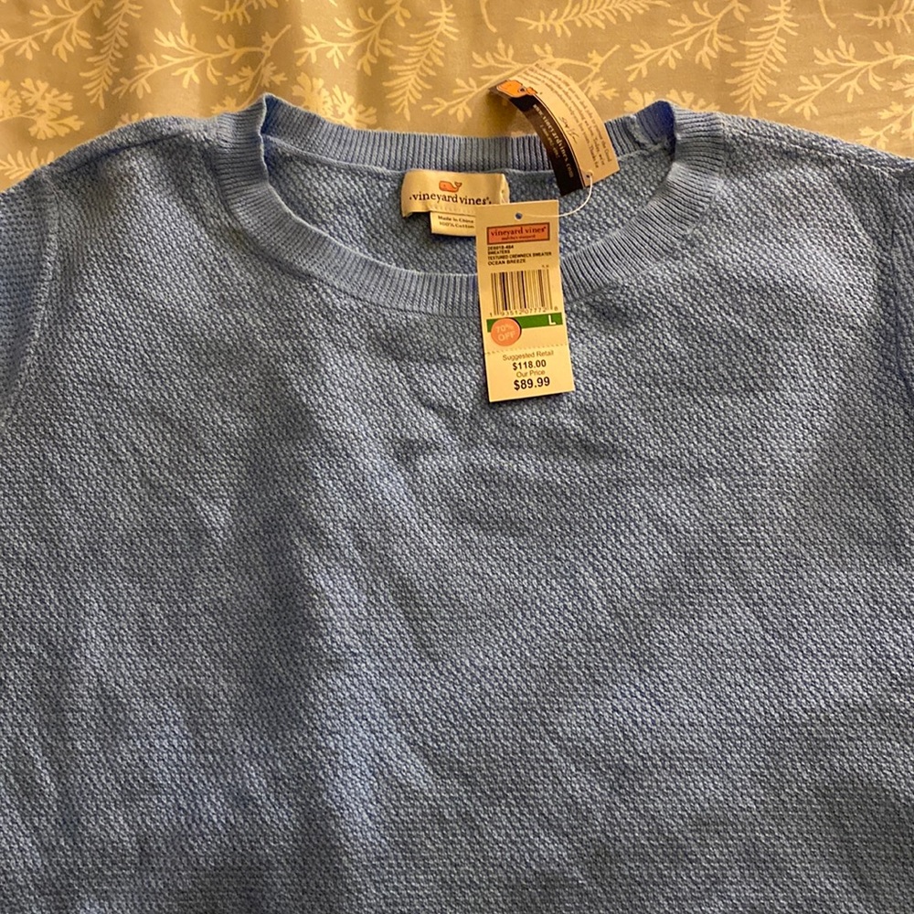 Brand new textured crew neck sweater
